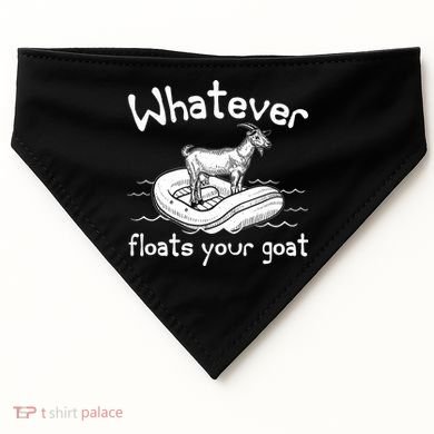 Funny Vintage Whatever Floats Your Goat USA-Made Doggie Bandana