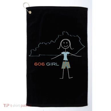 Funny Wos 606 Area Code Ky Kentucky Souvenir Golf Towel
