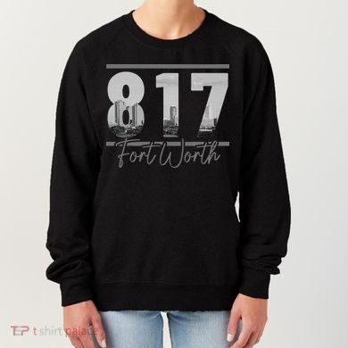 Fort Worth 817 Area Code Skyline Texas Pride Vintage Women's Sweatshirt