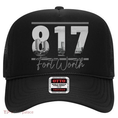 Fort Worth 817 Area Code Skyline Texas Pride Vintage Hat