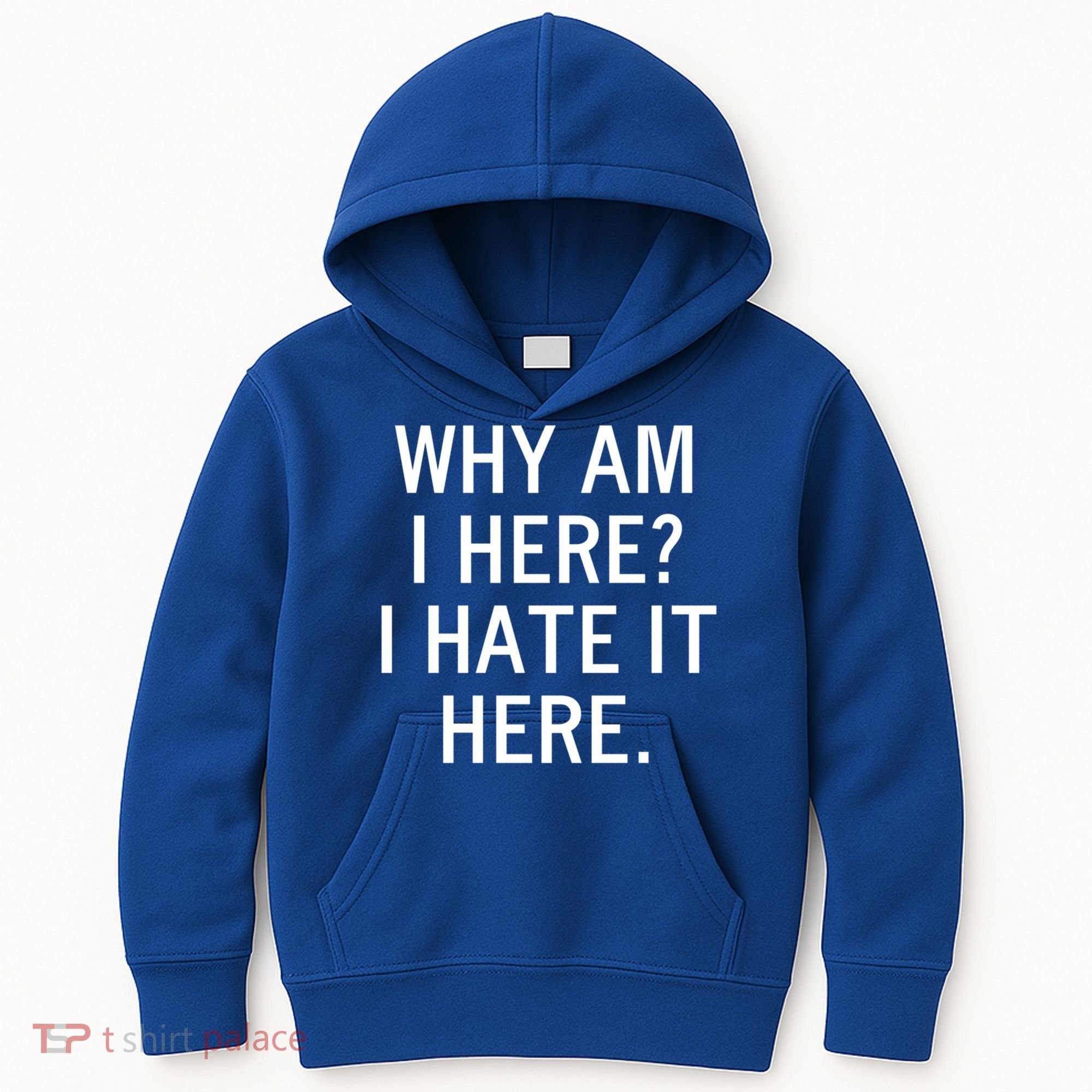 Funny Why Am I Here I Hate It Here Joke Sarcastic Family Gift Kids Hoodie