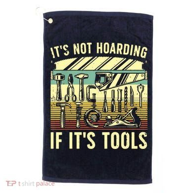 Funny Woodworker Art For Men Carpenter Wood Working Tools Golf Towel