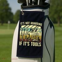Funny Woodworker Art For Men Carpenter Wood Working Tools Golf Towel thumb 2