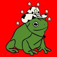 Frog With A Cowboy Hat Santa Hat thumb 1