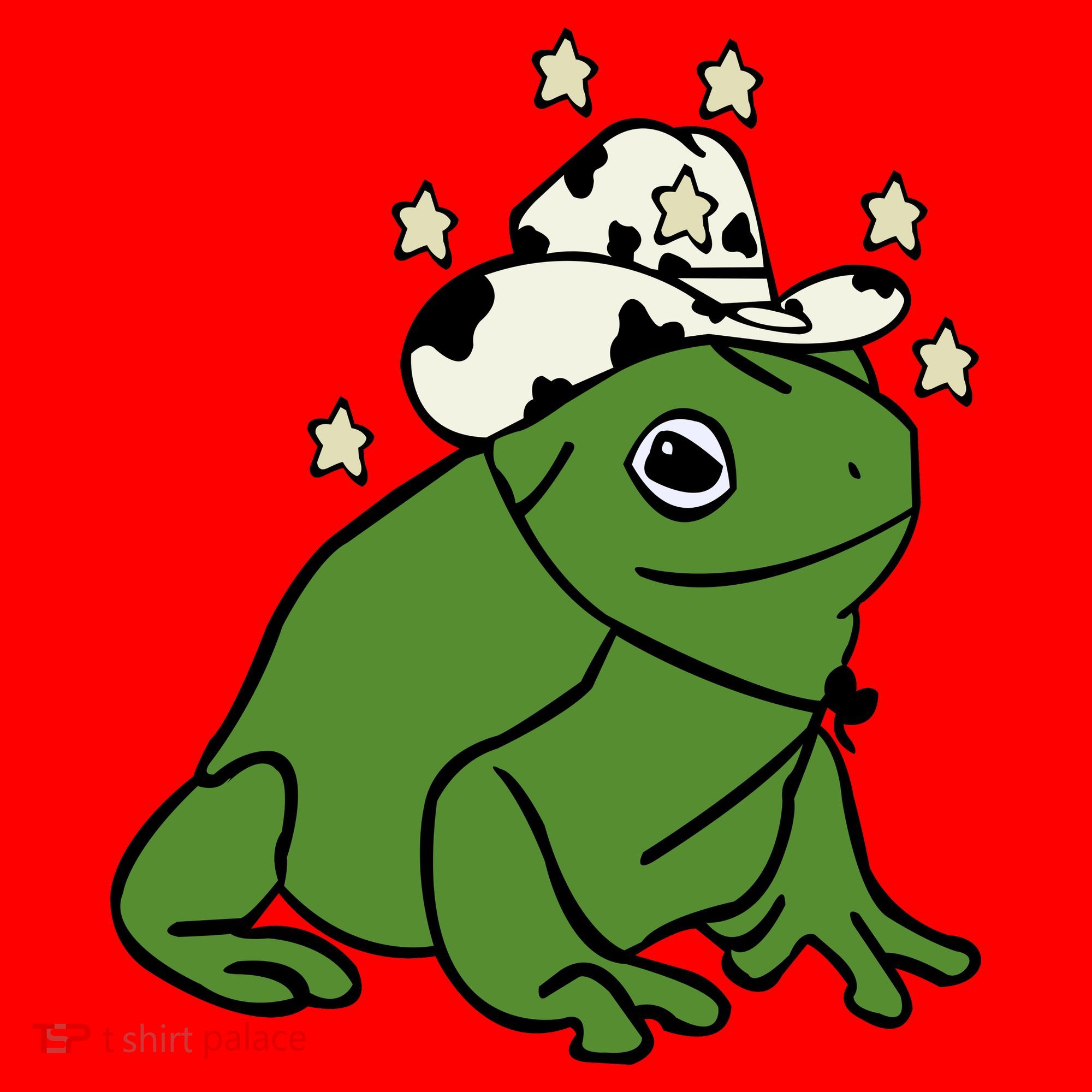 Frog With A Cowboy Hat Santa Hat