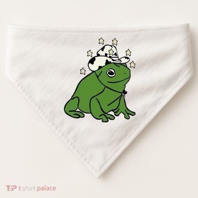 Frog With A Cowboy Hat USA-Made Doggie Bandana