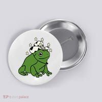 Frog With A Cowboy Hat Button thumb 0