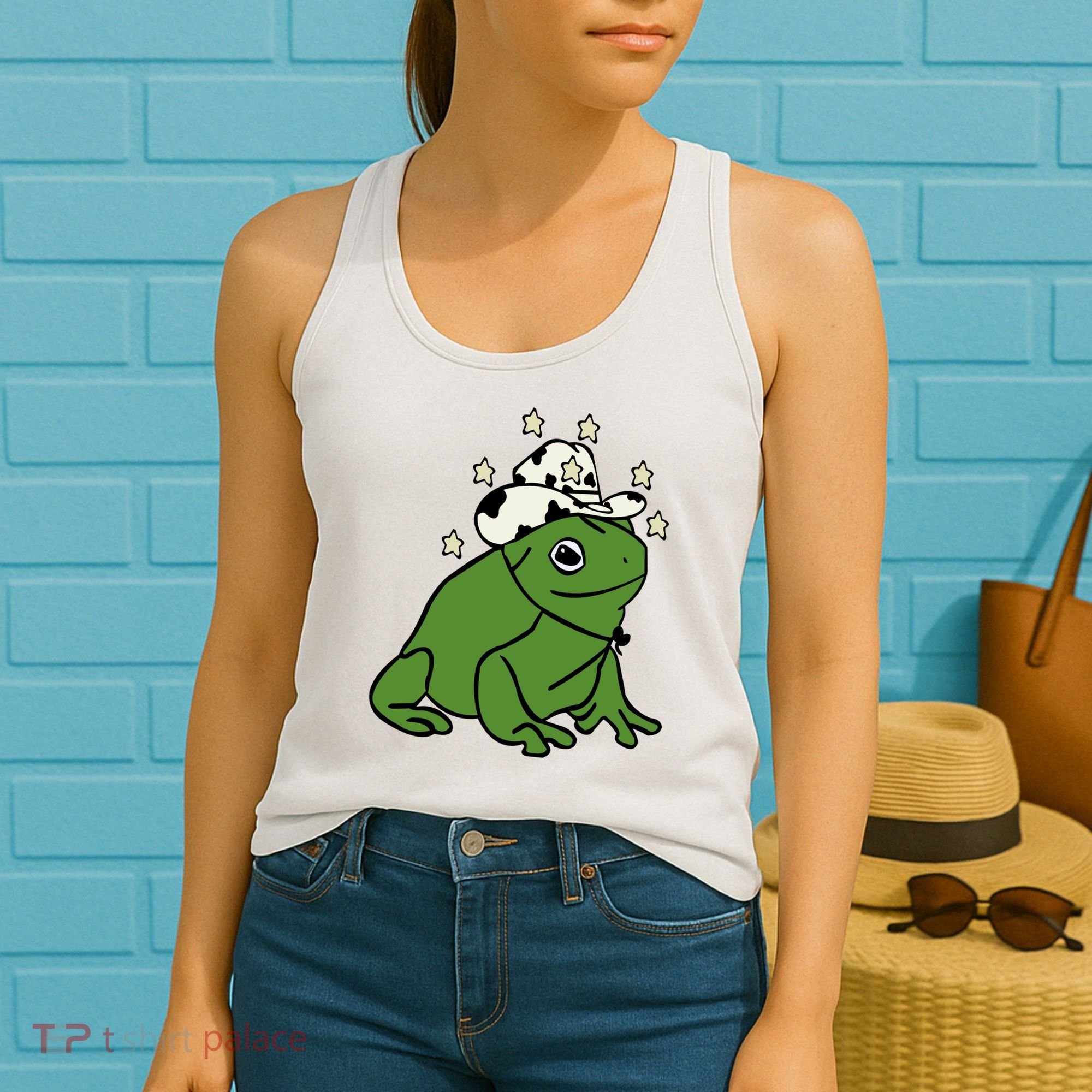 Frog With A Cowboy Hat Women's Tank Top