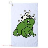 Frog With A Cowboy Hat Golf Towel thumb 0