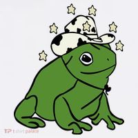 Frog With A Cowboy Hat Visor thumb 3