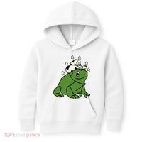Frog With A Cowboy Hat Kids Hoodie thumb 0