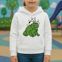 Frog With A Cowboy Hat Kids Hoodie thumb 3