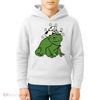 Frog With A Cowboy Hat Kids Hoodie thumb 4