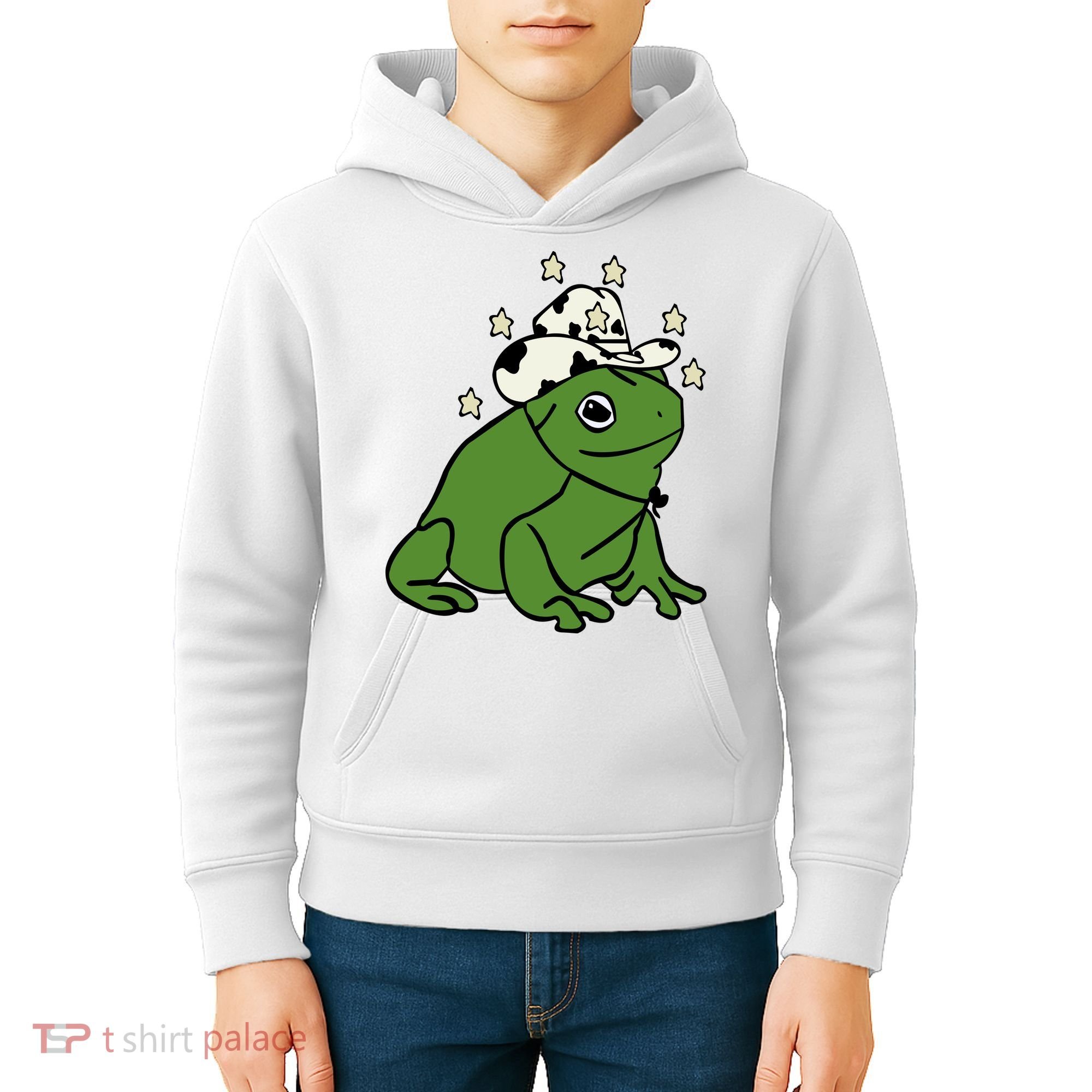 Frog With A Cowboy Hat Kids Hoodie