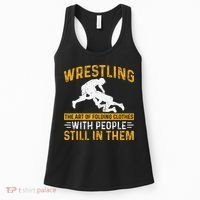 Funny Wrestling Art Of Folding Clothes With People In Them Women's Tank Top thumb 0