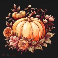 Fall Women Autumn Pumpkin Graphic Vintage Thanksgiving T-Shirt thumb 7