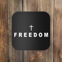 Freedom With A Cross Coaster thumb 0