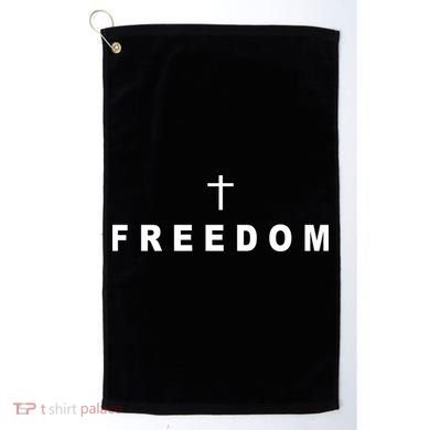 Freedom With A Cross Golf Towel