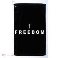 Freedom With A Cross Golf Towel thumb 0