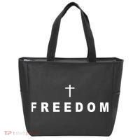 Freedom With A Cross Tote Bag thumb 0