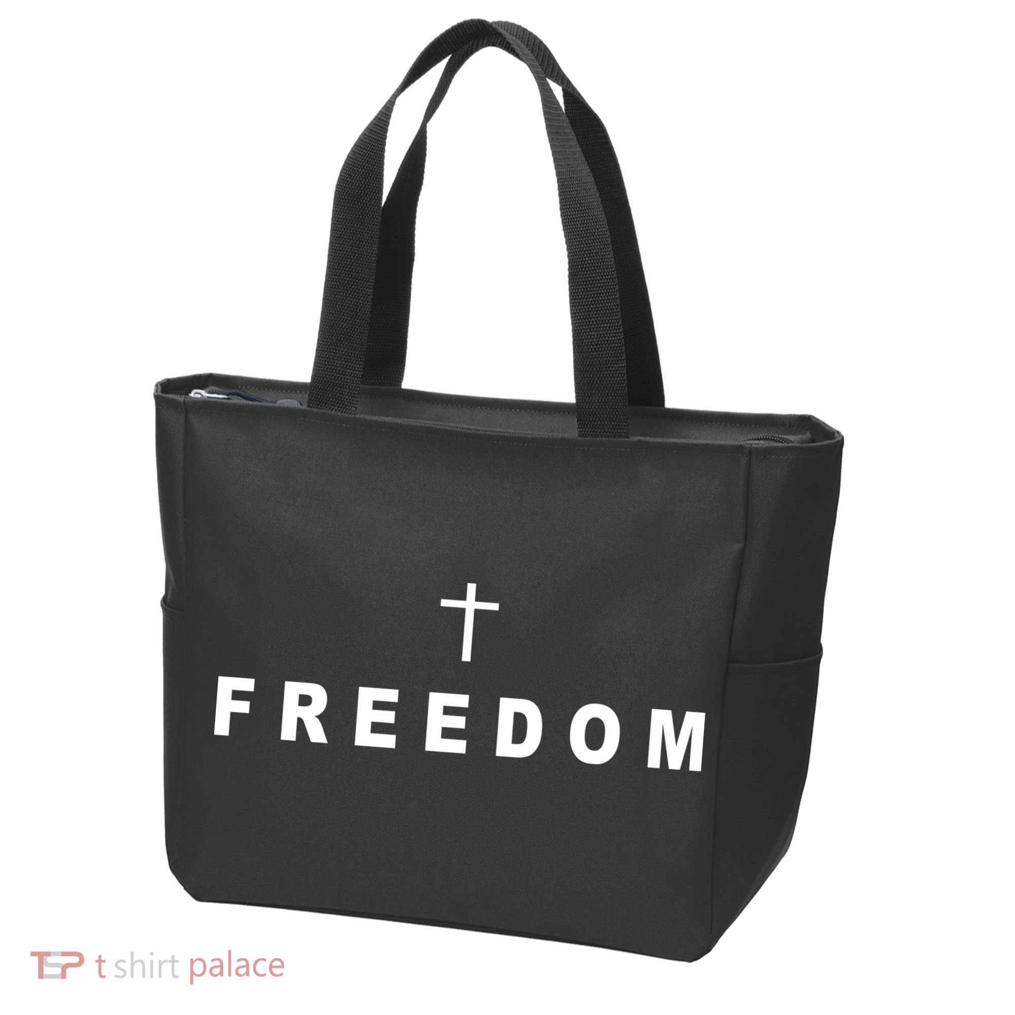 Freedom With A Cross Tote Bag