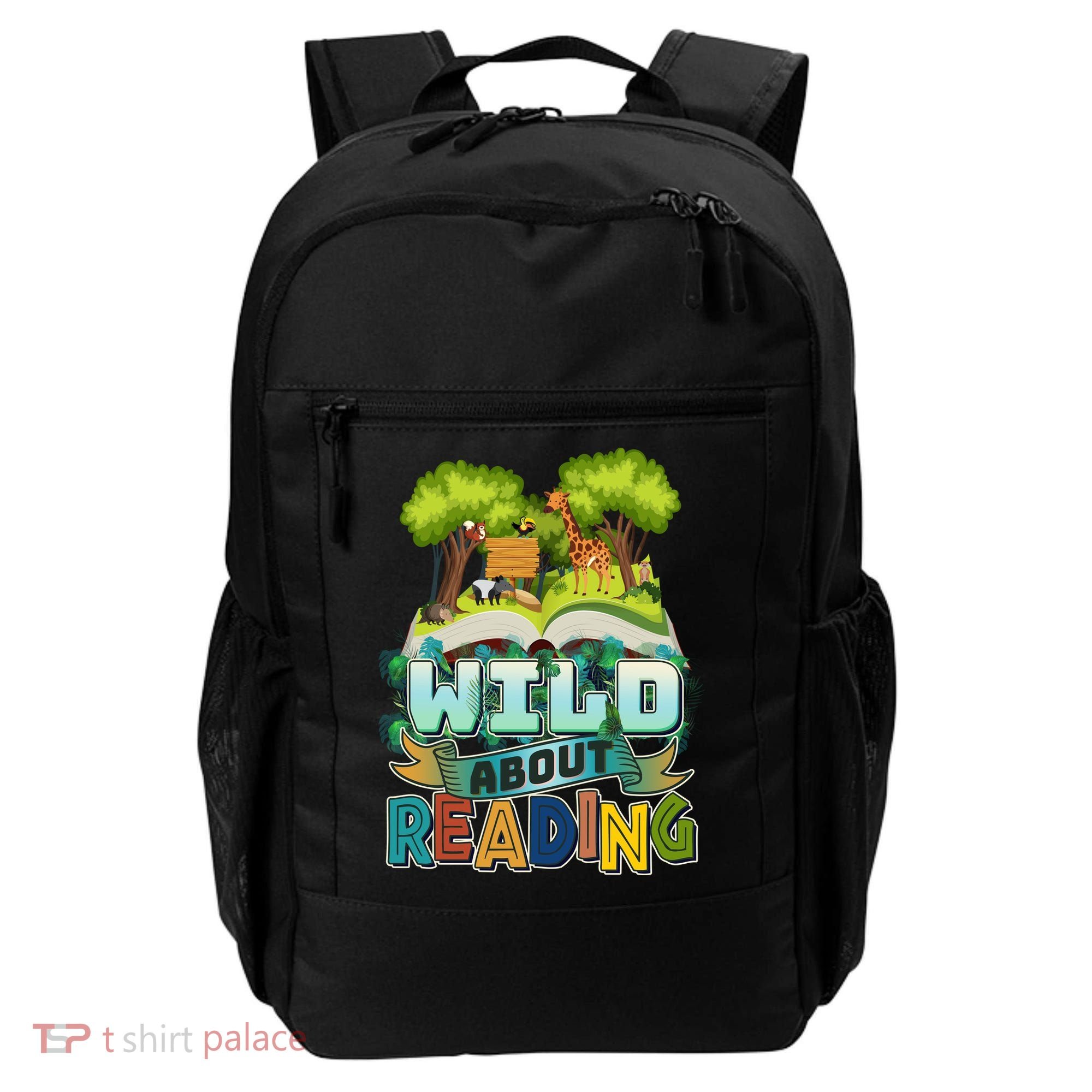 Funny Wild About Reading Book Lover Reading Fan Backpack