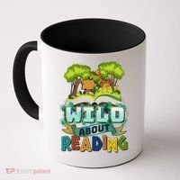 Funny Wild About Reading Book Lover Reading Fan Coffee Mug thumb 0