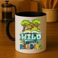 Funny Wild About Reading Book Lover Reading Fan Coffee Mug thumb 4