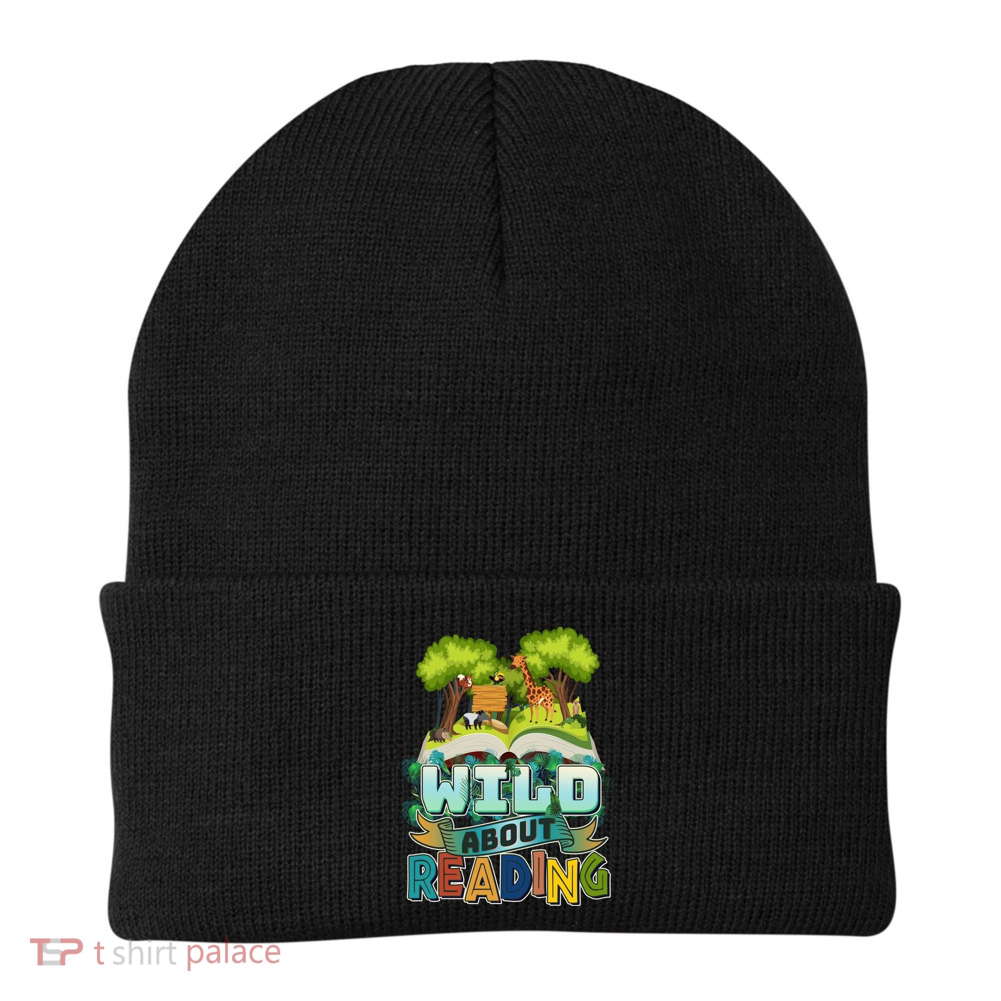 Funny Wild About Reading Book Lover Reading Fan Beanie
