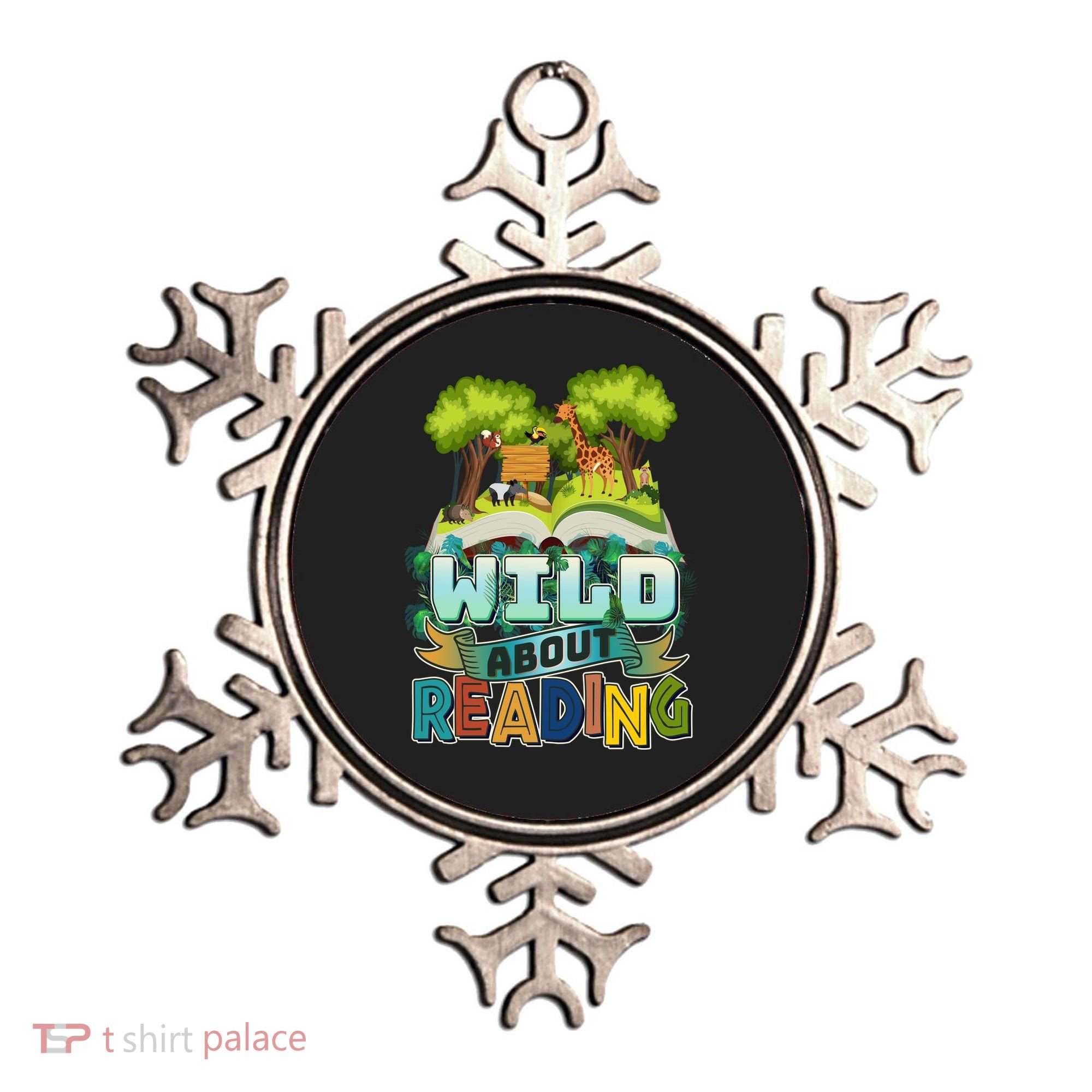 Funny Wild About Reading Book Lover Reading Fan Ornament