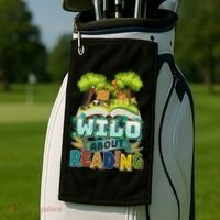 Funny Wild About Reading Book Lover Reading Fan Golf Towel thumb 2