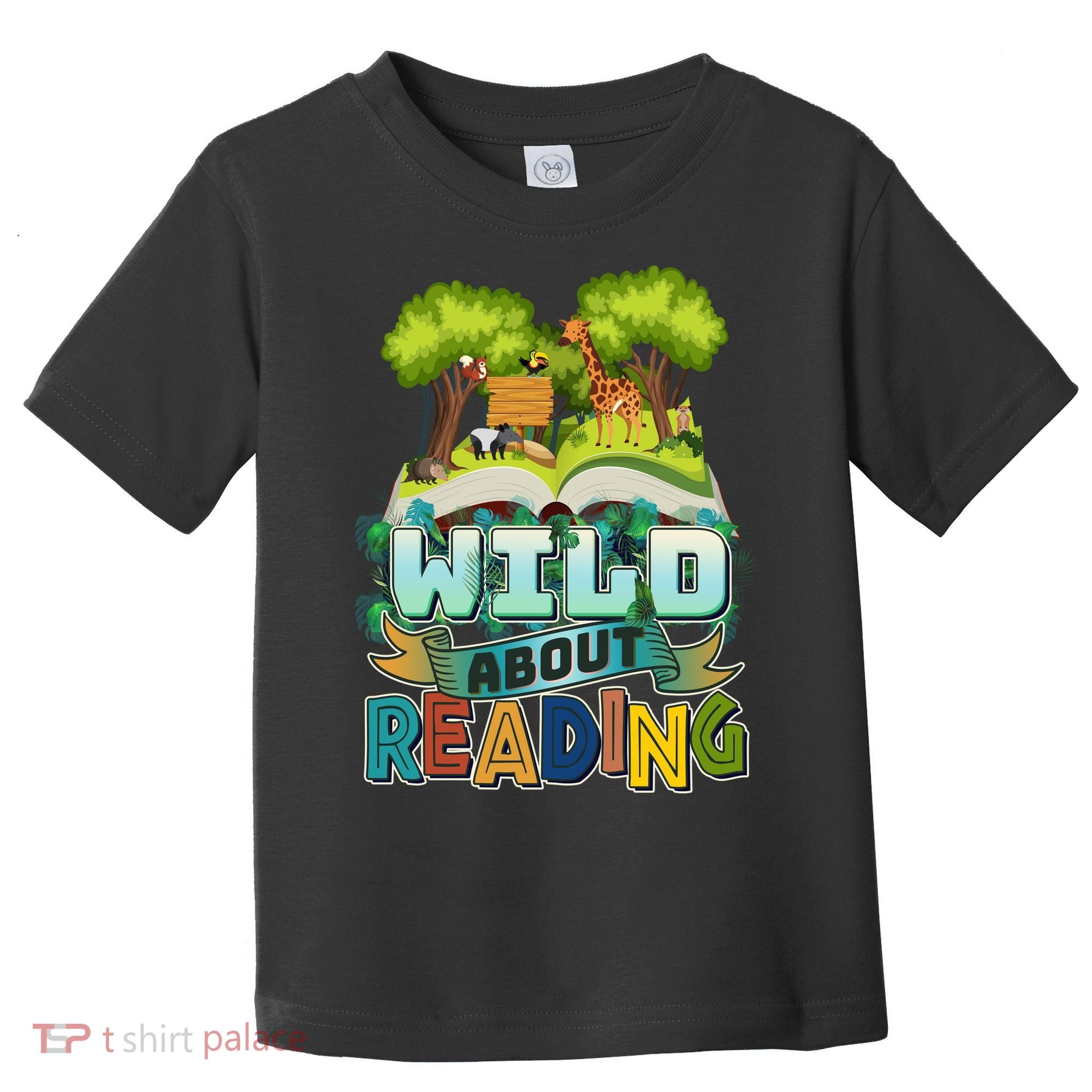 Funny Wild About Reading Book Lover Reading Fan Toddler T-Shirt