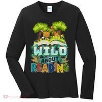 Funny Wild About Reading Book Lover Reading Fan Women's Long Sleeve Shirt thumb 0