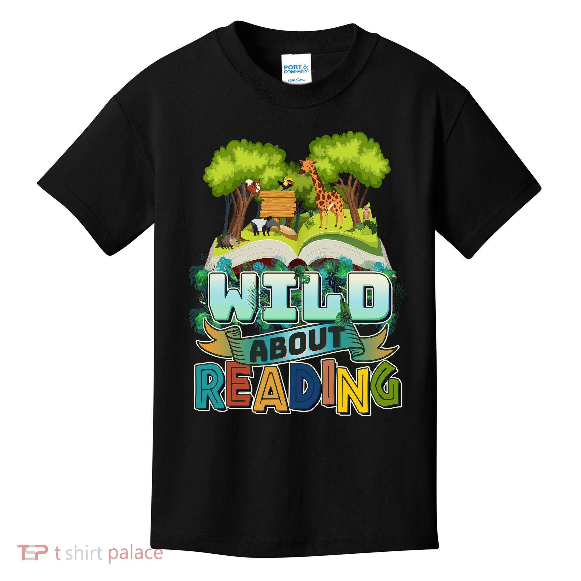 Funny Wild About Reading Book Lover Reading Fan Kids T-Shirt
