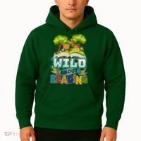 Funny Wild About Reading Book Lover Reading Fan Hoodie thumb 2