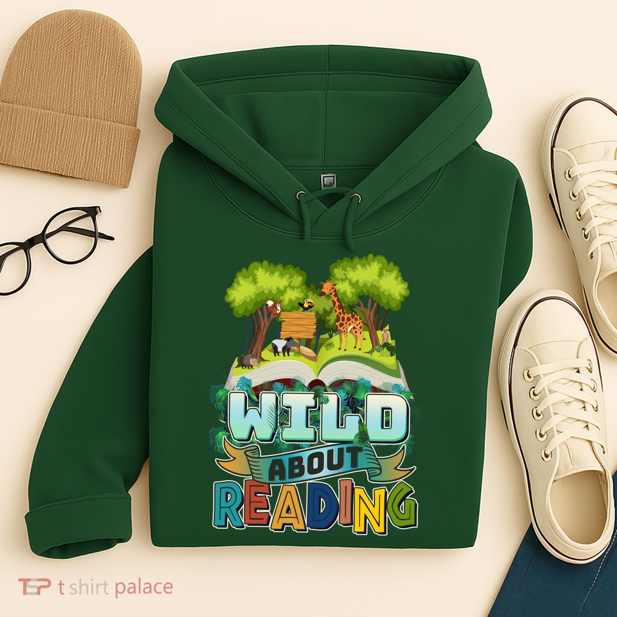 Funny Wild About Reading Book Lover Reading Fan Hoodie