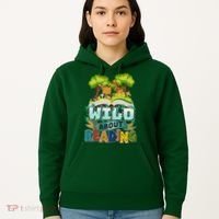 Funny Wild About Reading Book Lover Reading Fan Hoodie thumb 5