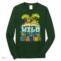 Funny Wild About Reading Book Lover Reading Fan Long Sleeve Shirt thumb 0