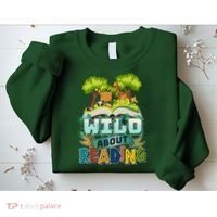 Funny Wild About Reading Book Lover Reading Fan Sweatshirt thumb 2