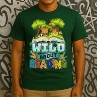 Funny Wild About Reading Book Lover Reading Fan T-Shirt thumb 3