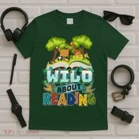 Funny Wild About Reading Book Lover Reading Fan T-Shirt thumb 5