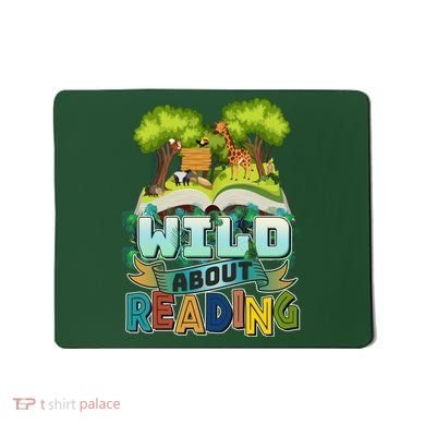 Funny Wild About Reading Book Lover Reading Fan Mousepad