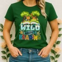 Funny Wild About Reading Book Lover Reading Fan Women's T-Shirt thumb 2
