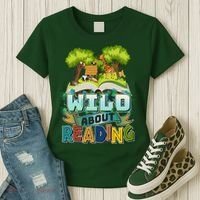 Funny Wild About Reading Book Lover Reading Fan Women's T-Shirt thumb 3