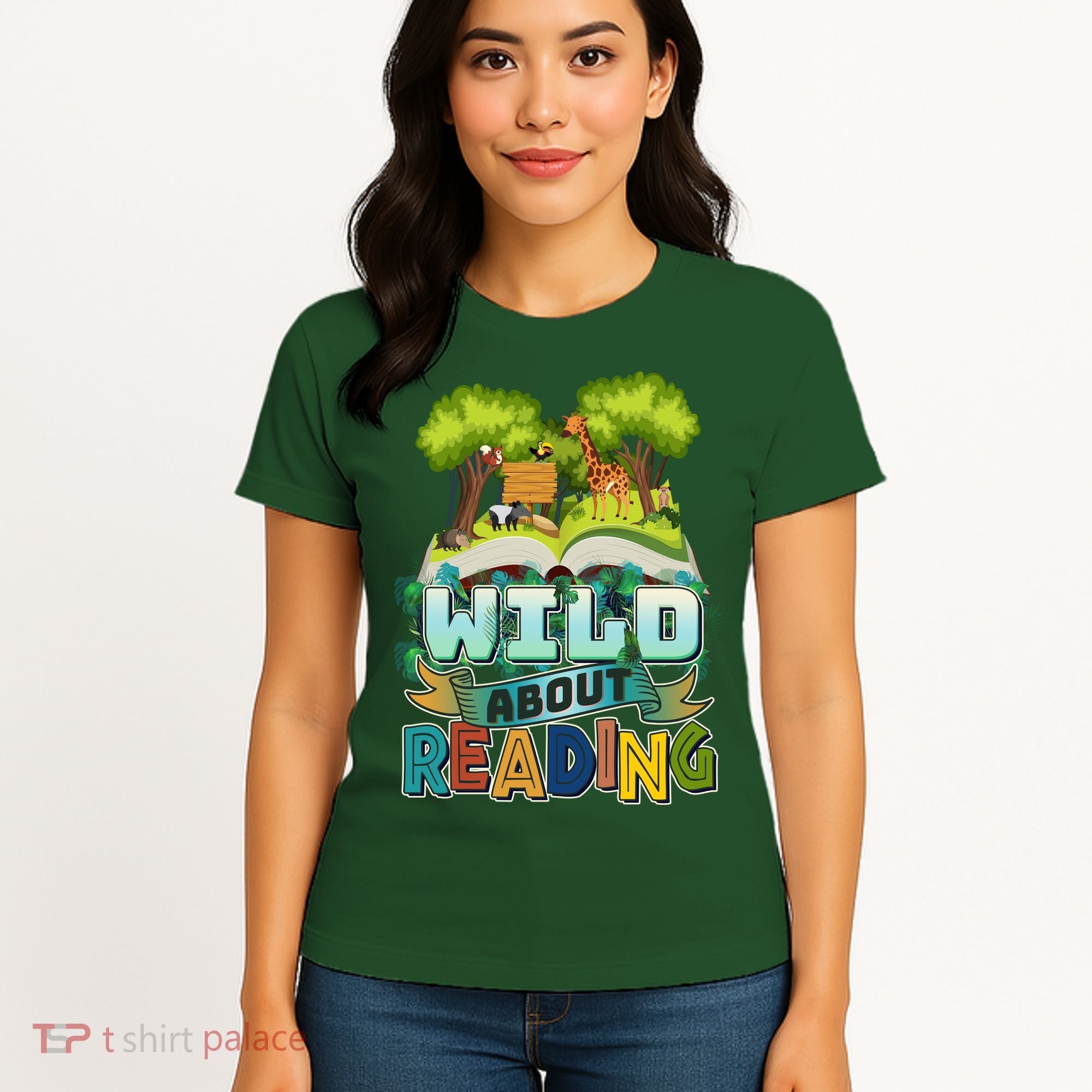 Funny Wild About Reading Book Lover Reading Fan Women's T-Shirt