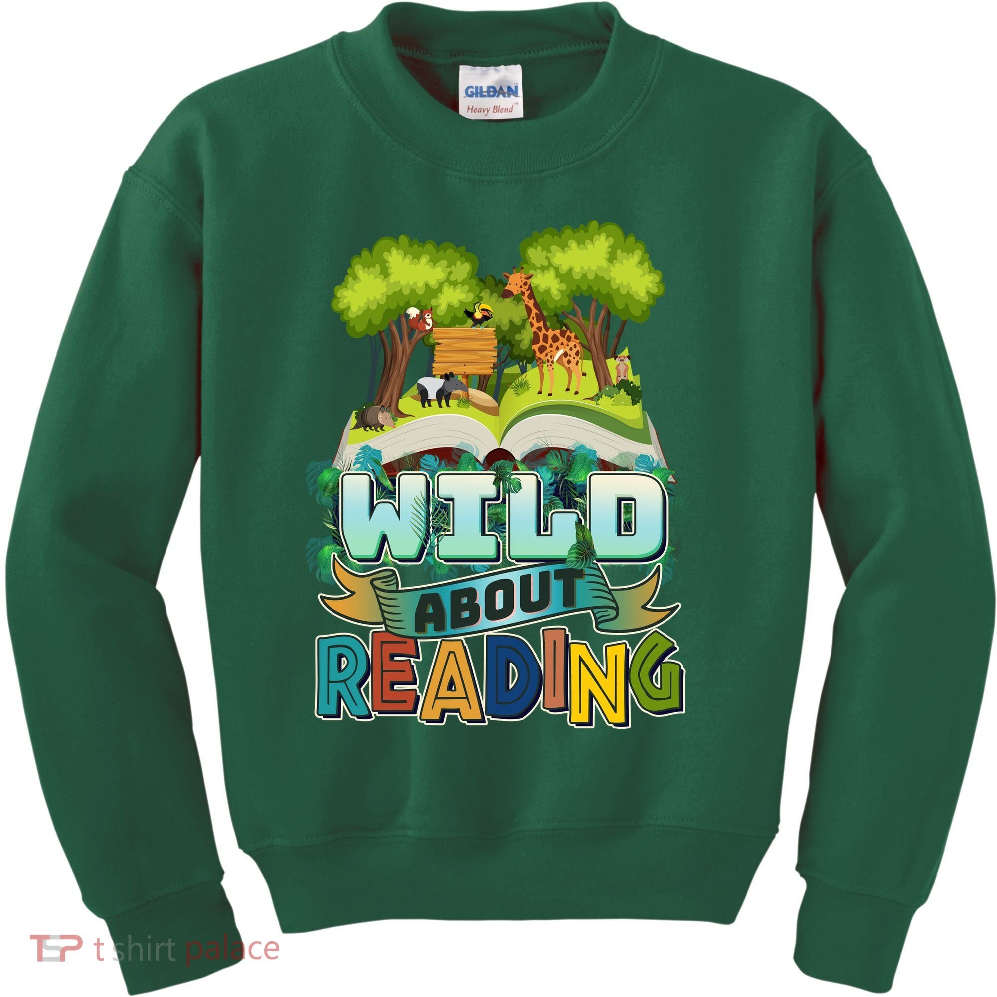 Funny Wild About Reading Book Lover Reading Fan Kids Sweatshirt