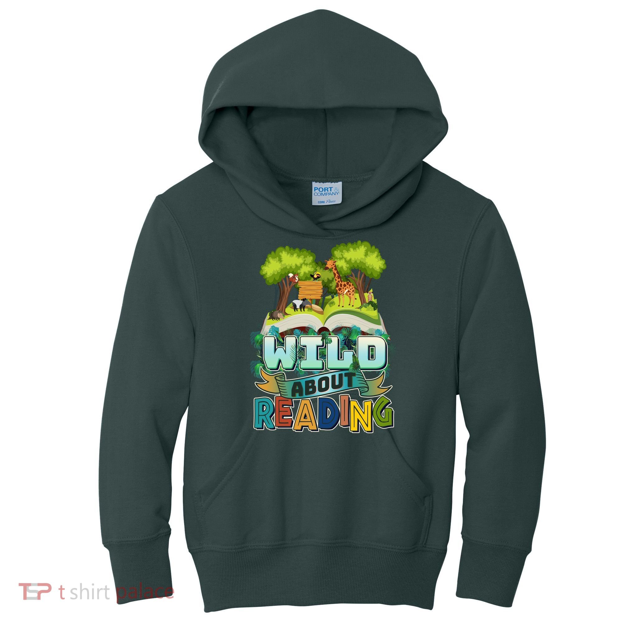 Funny Wild About Reading Book Lover Reading Fan Kids Hoodie