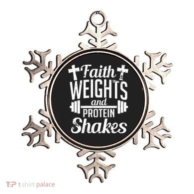 Faith Weights And Protein Shakes Ornament