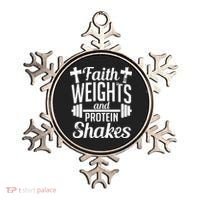 Faith Weights And Protein Shakes Ornament thumb 0