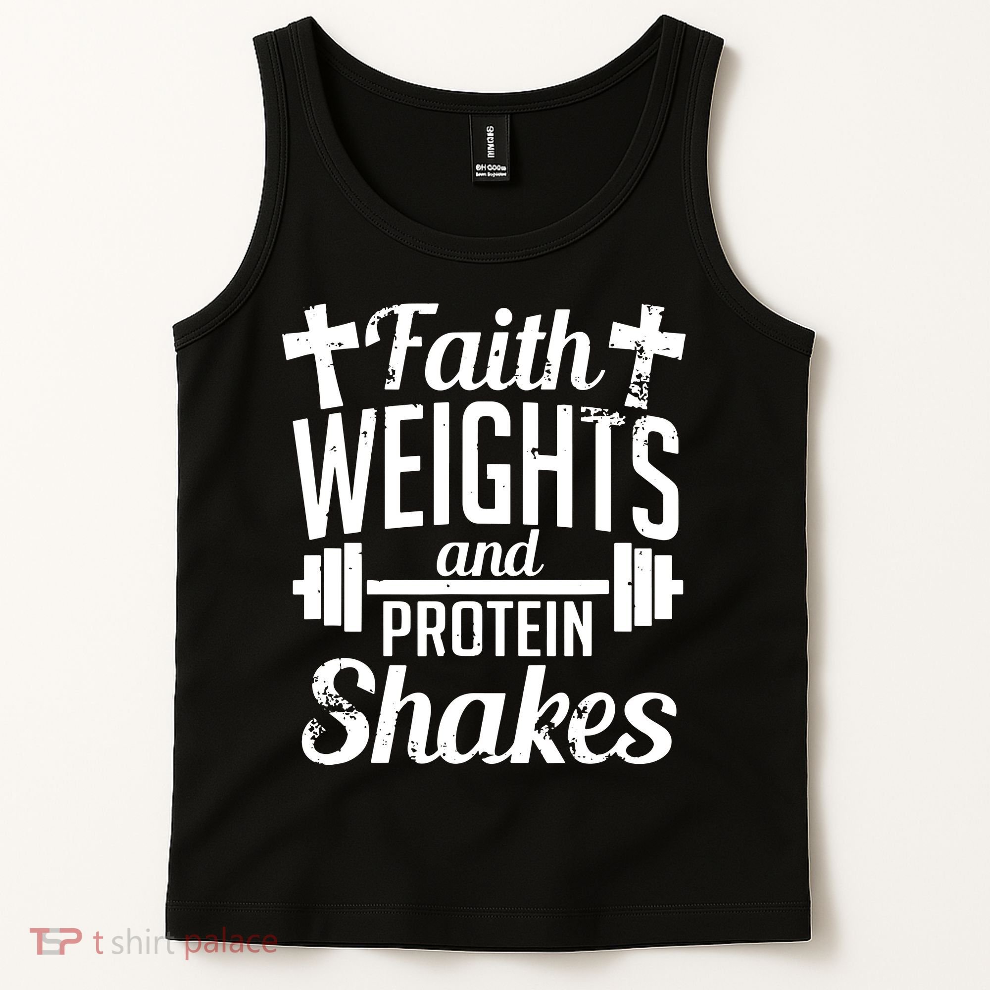 Faith Weights And Protein Shakes Tank Top